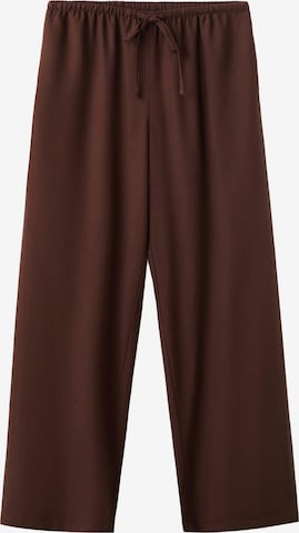 MANGO TEEN Szeroka nogawka Spodnie 'Linenpmr' w kolorze brązowy: przód