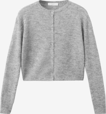 MANGO Knit Cardigan 'May' in Grey: front