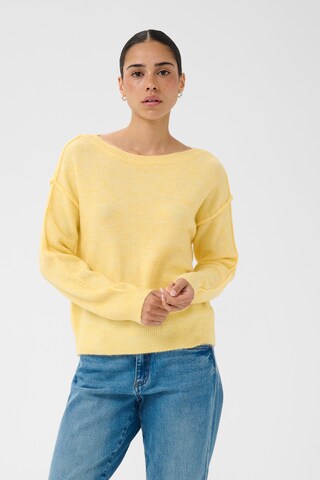 Kaffe - Pullover 'Iris ' em amarelo: frente
