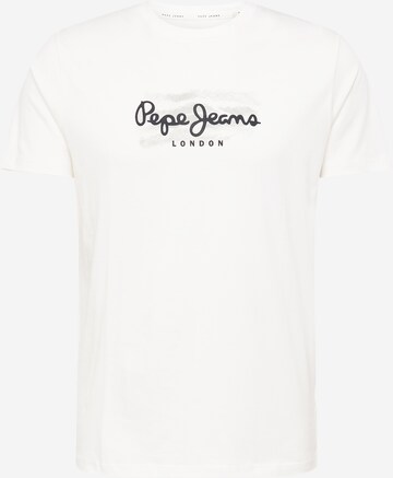 T-Shirt 'CASTLE' Pepe Jeans en blanc : devant