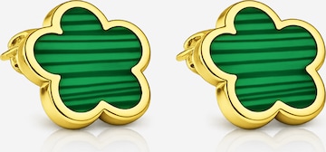 Pure Schmuck Earrings 'Clover Green' in Gold: front