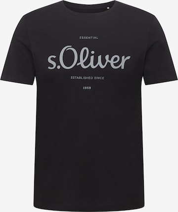 s.Oliver T-Shirt in Schwarz: predná strana