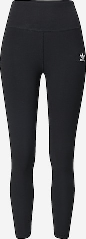 ADIDAS ORIGINALS Skinny Leggings 'Adicolor Essentials+ Ribbed ' - fekete: elől