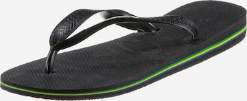 HAVAIANAS Žabky 'BRASIL' – černá: přední strana
