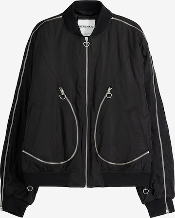 Bershka Between-Season Jacket in Black: front