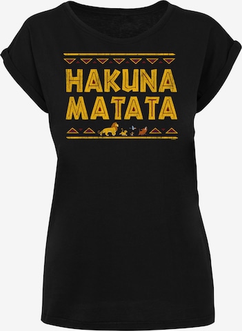 F4NT4STIC Shirt 'Disney König der Löwen Hakuna Matata' in Black: front