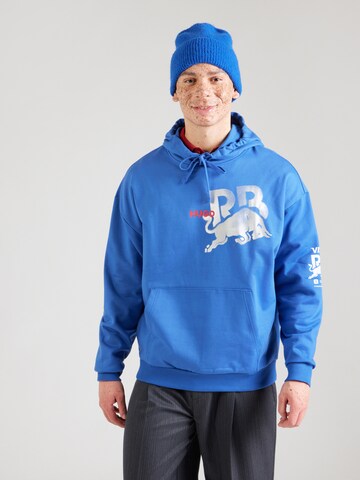 HUGO Μπλούζα φούτερ σε μπλε: μπροστά