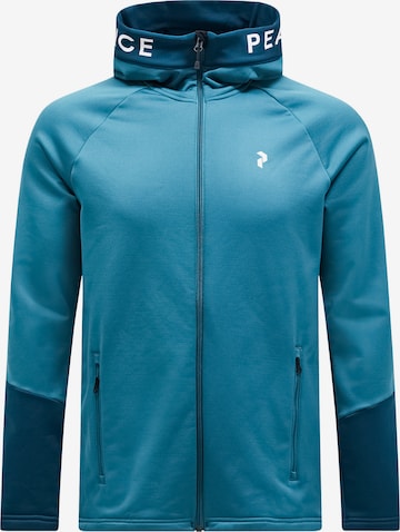 Veste en polaire fonctionnelle PEAK PERFORMANCE en bleu : devant