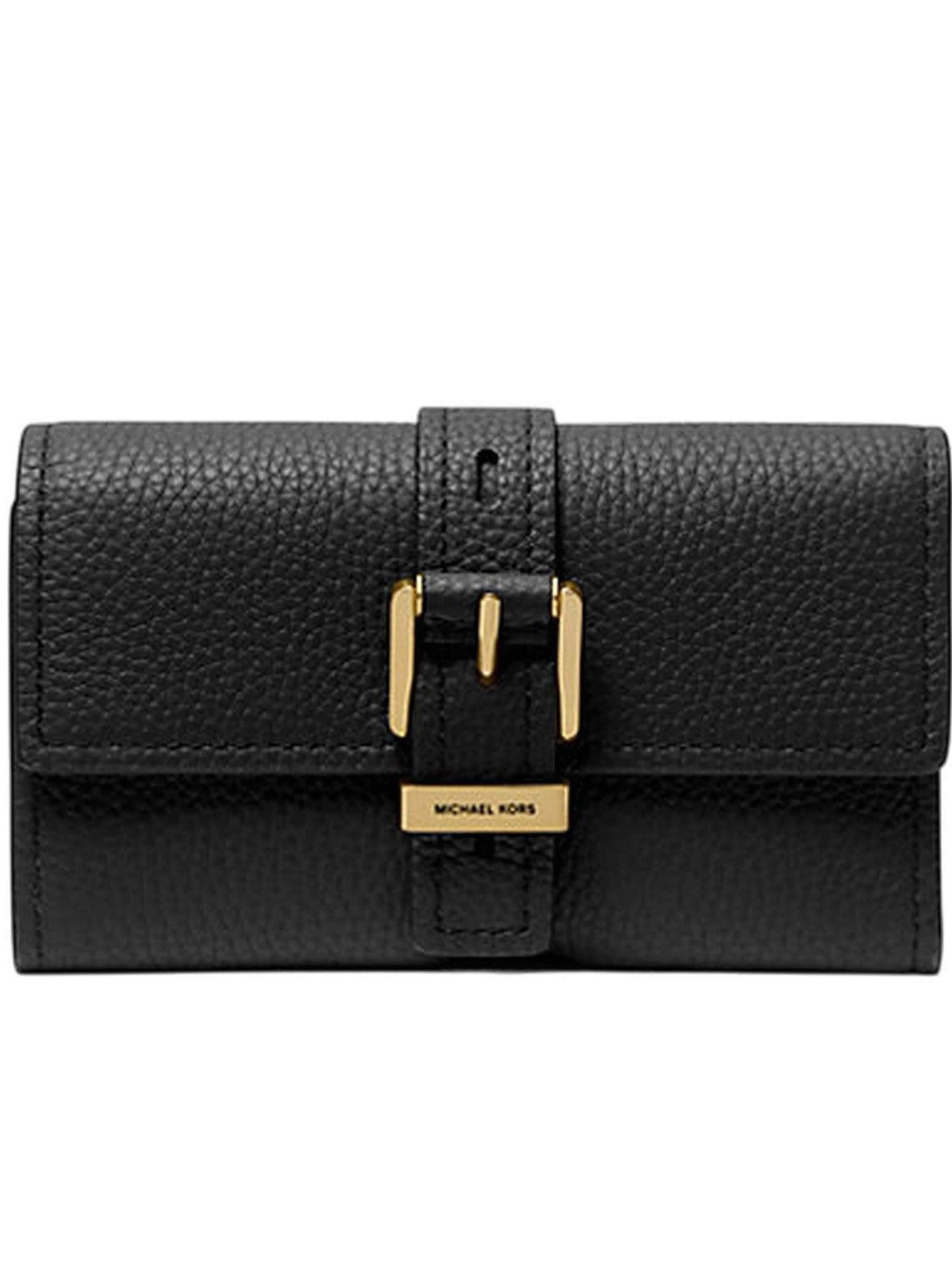 Portamonete di Michael Kors in nero: frontale