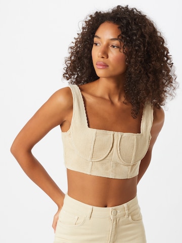 GLAMOROUS Top in Beige: voorkant