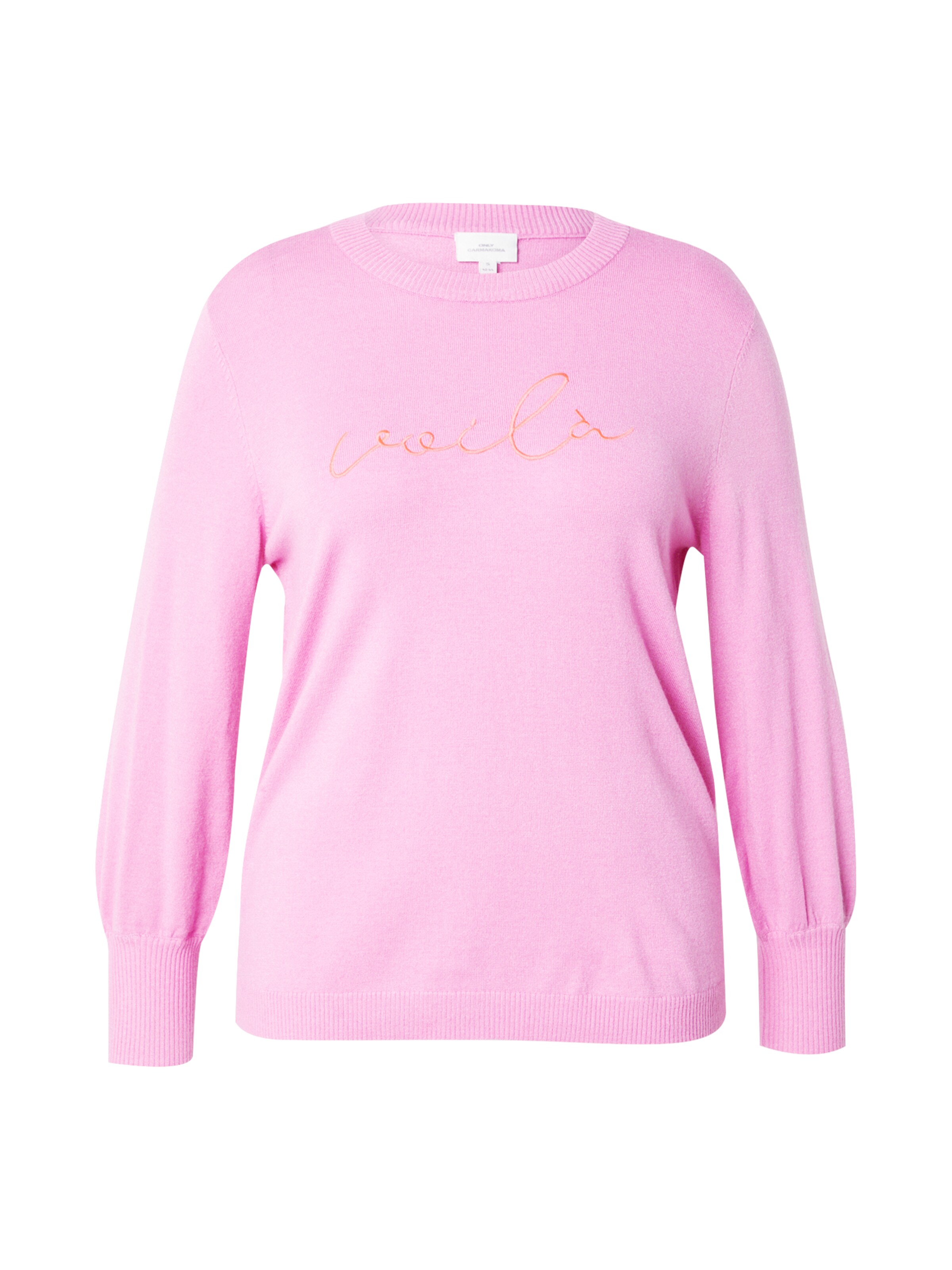 Pulover 'CARIBI' de la ONLY Carmakoma pe roz: față