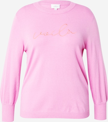 ONLY Carmakoma Neulepaita 'CARIBI' värissä vaaleanpunainen: etupuoli