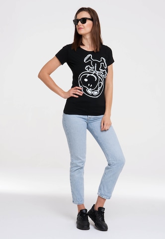 LOGOSHIRT Shirt 'Snoopy - Astronaut' in Gemengde kleuren