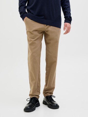Effilé Pantalon chino 'JPSTAce JJSummer' JACK & JONES en beige : devant