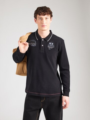 La Martina - Camiseta en negro: frente