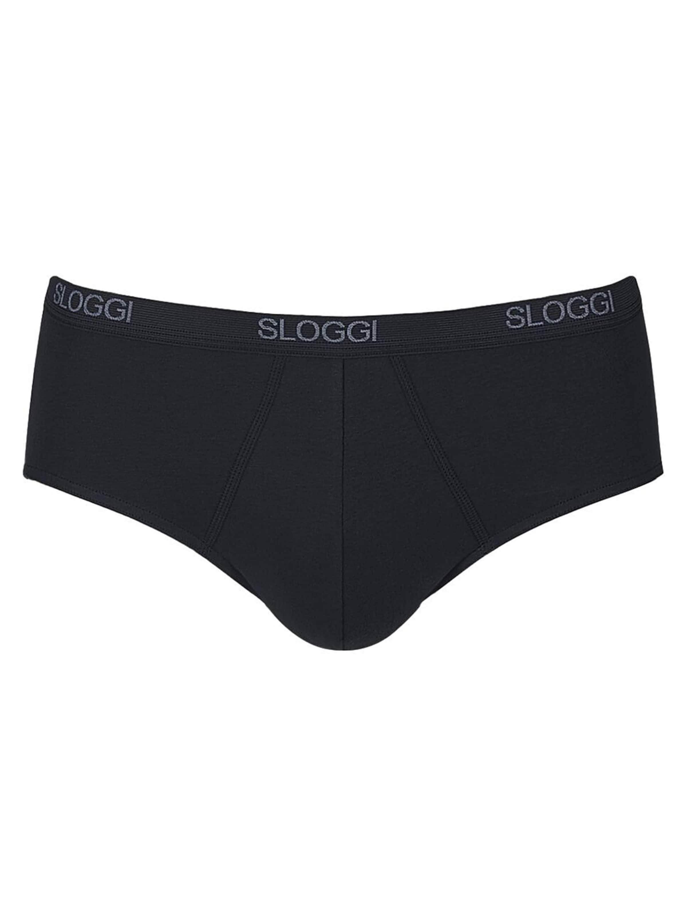 SLOGGI Slip 'Basic Midi' in Zwart: voorkant