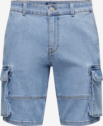 Only & Sons Cargo jeans 'ONSCam Stage' in Blue: front