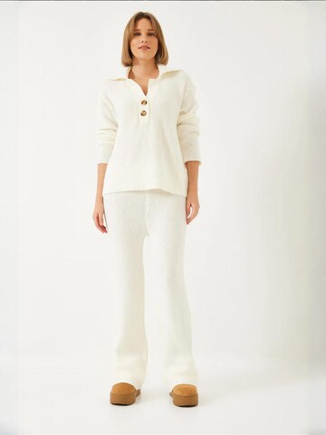 Bianco Lucci Hausanzug 'Zweiteiliges Set'‌‌‌‌‌ in Beige