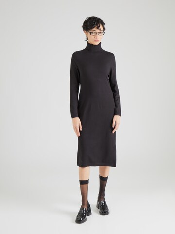s.Oliver - Vestido de punto en negro: frente