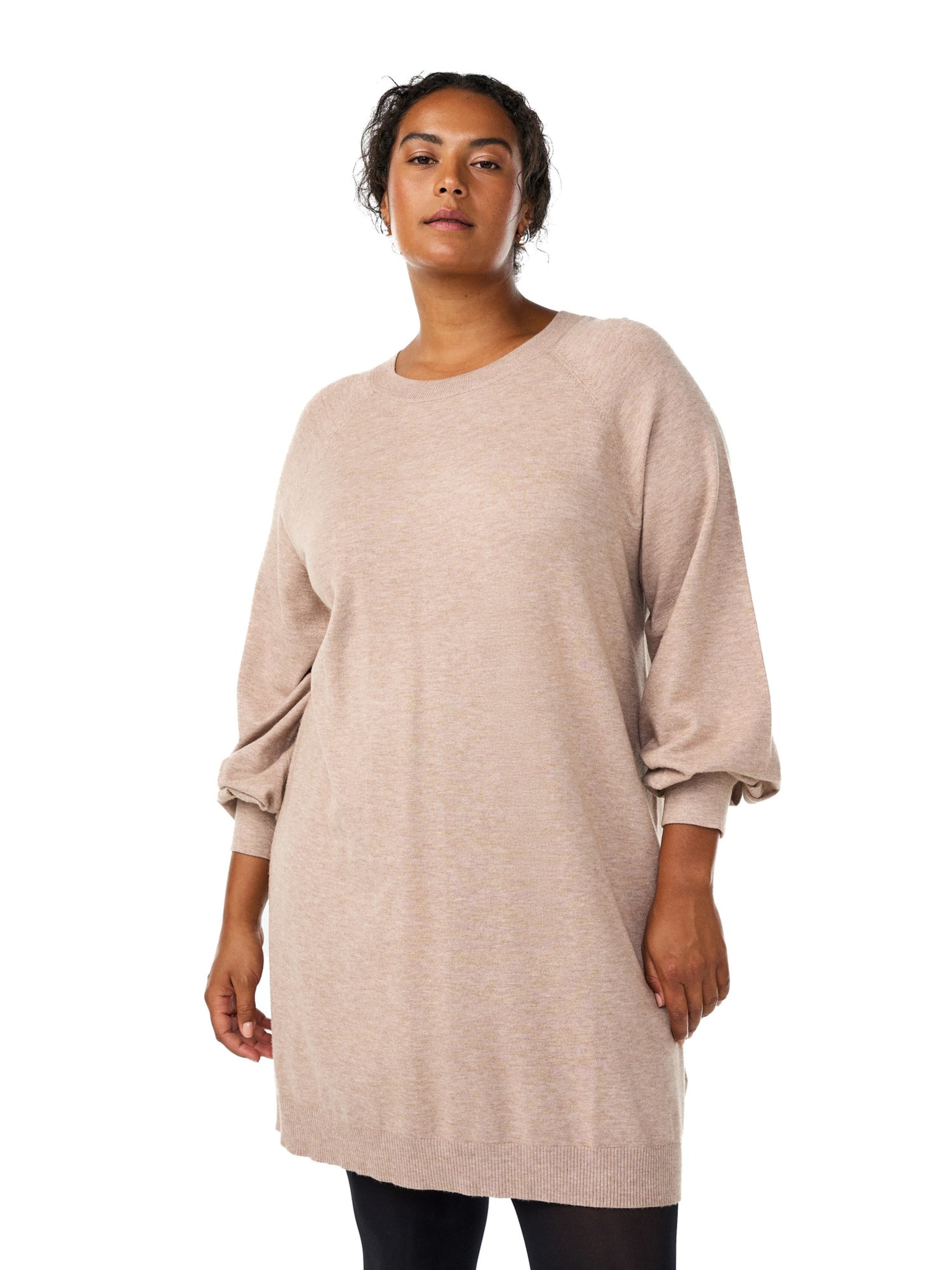 Zizzi Knit dress 'Caella' in Pink: front