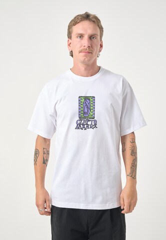 Cleptomanicx Shirt 'Hello' in White: front