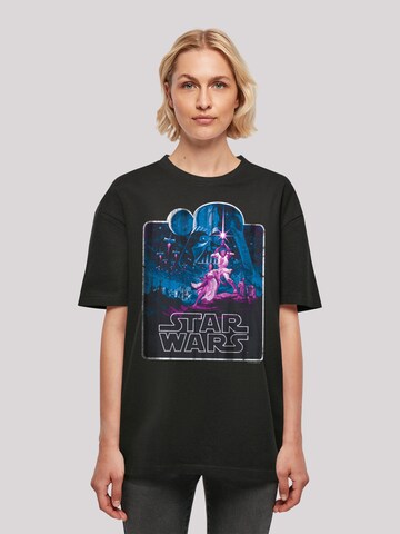 F4NT4STIC Shirt 'Star Wars Movie Montage' in Black: front