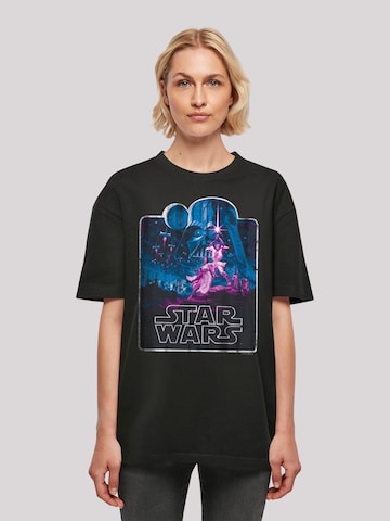 F4NT4STIC T-Shirt 'Star Wars Movie Montage' in Schwarz: predná strana