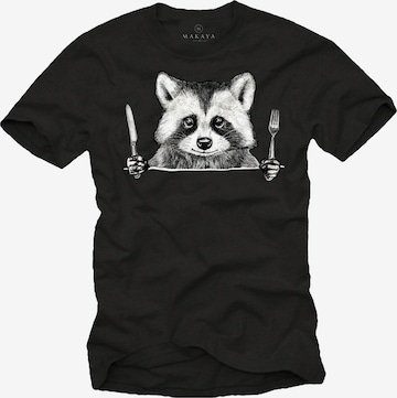 MAKAYA Shirt in Schwarz: Vorderseite