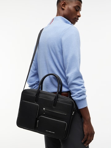 TOMMY HILFIGER Laptoptasche in Schwarz
