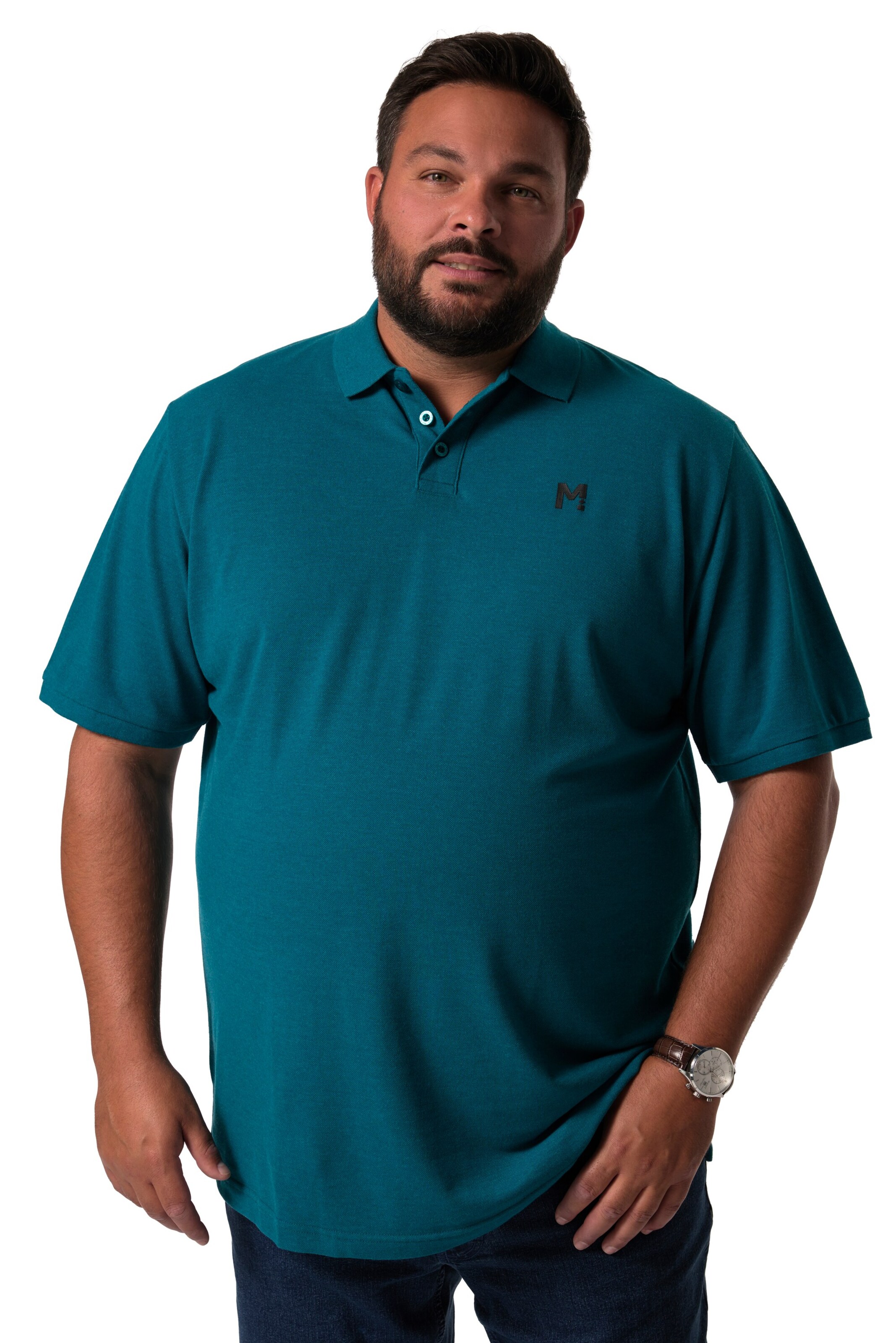 Men Plus Shirt in Grün: Vorderseite