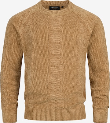 INDICODE JEANS Trui 'INOlio' in Beige: voorkant