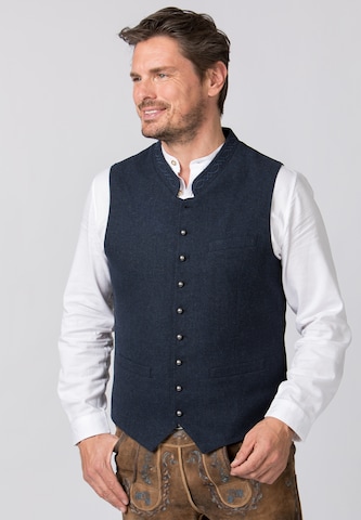 STOCKERPOINT Traditional vest in Blue: front