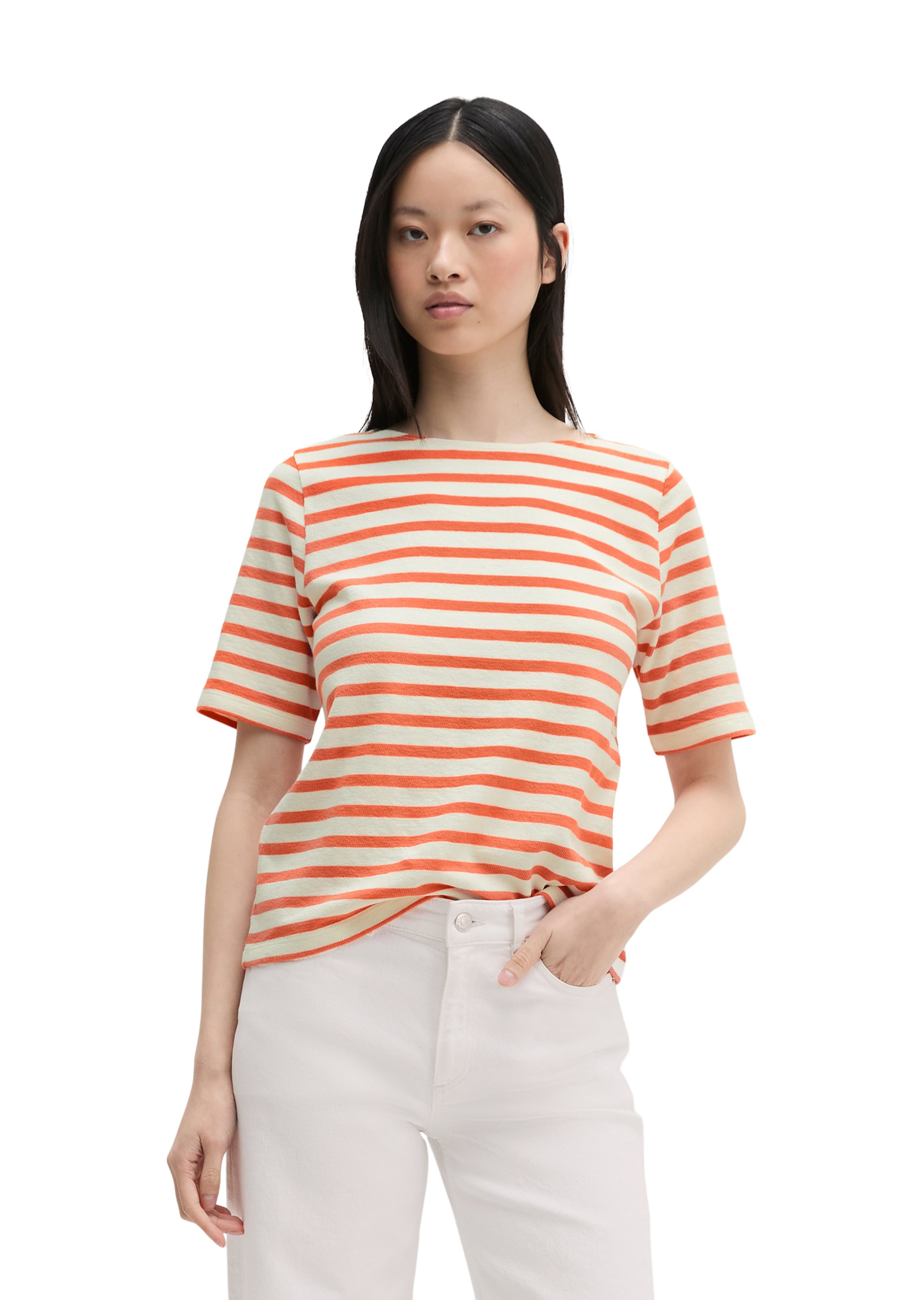 T-shirt Marc O'Polo en orange : devant