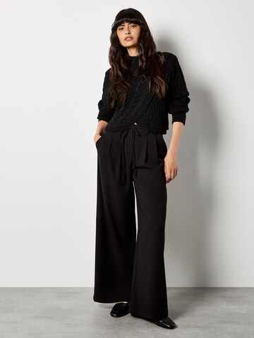 Apricot Cable Knit Wrap Jumper ' ' in Schwarz