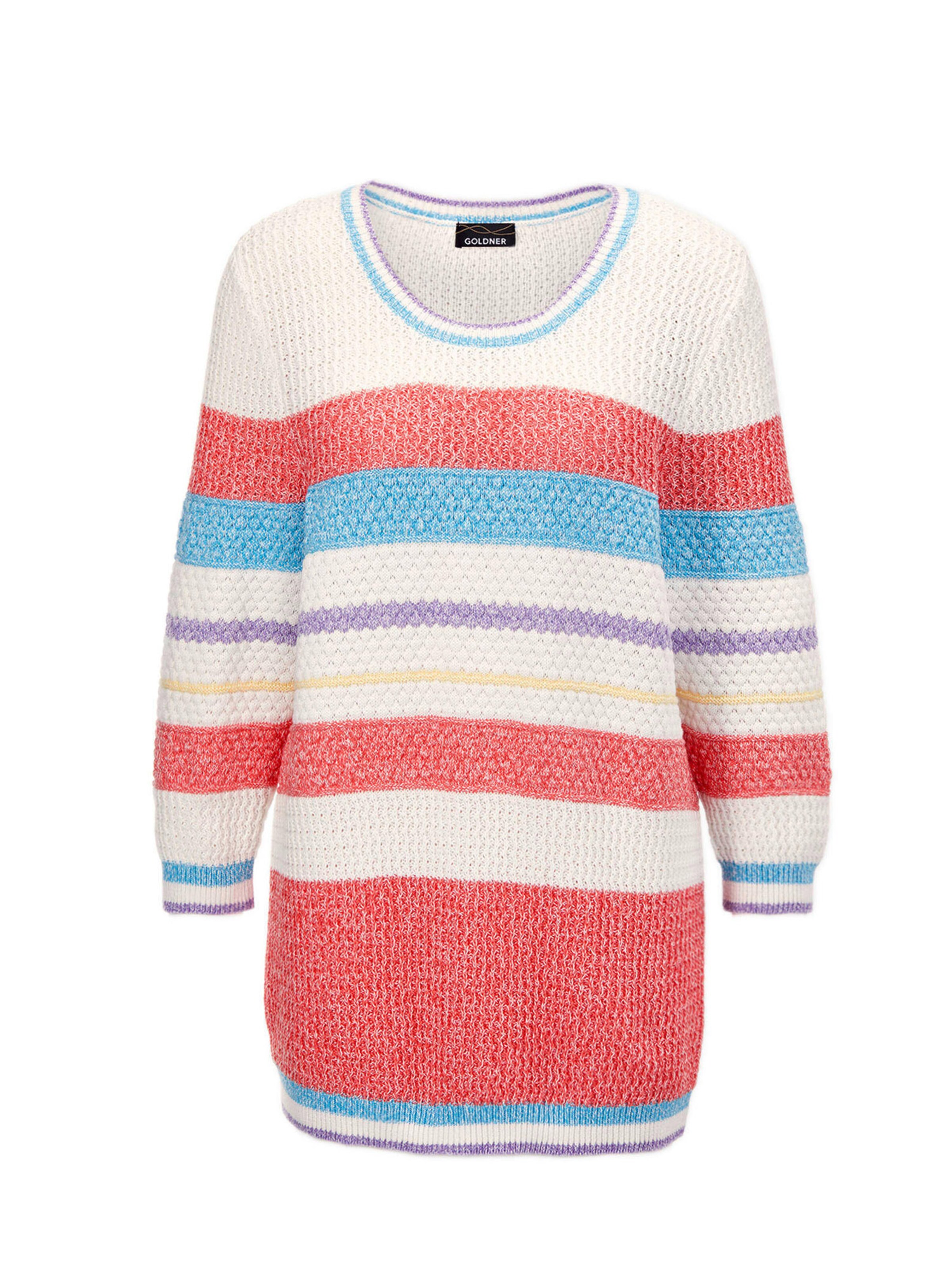Goldner Pullover in Pink: Vorderseite