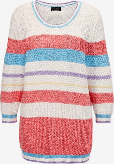 Goldner Pull-over en turquoise / violet pastel / rose pastel / rose foncé, Vue avec produit