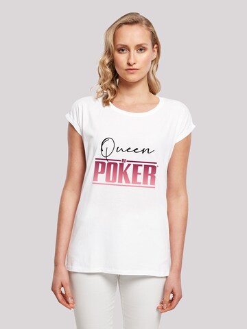 F4NT4STIC Shirt 'Queen of Poker' in White: front