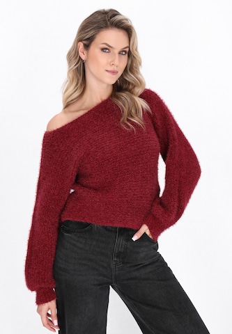 DreiMaster Vintage - Pullover 'Vintage' em vermelho: frente
