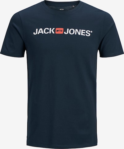 JACK & JONES Shirt 'Essentials' in de kleur Donkerblauw / Pastelrood / Wit, Productweergave