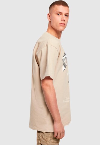 2Y Premium T-Shirt 'Globus' in Beige
