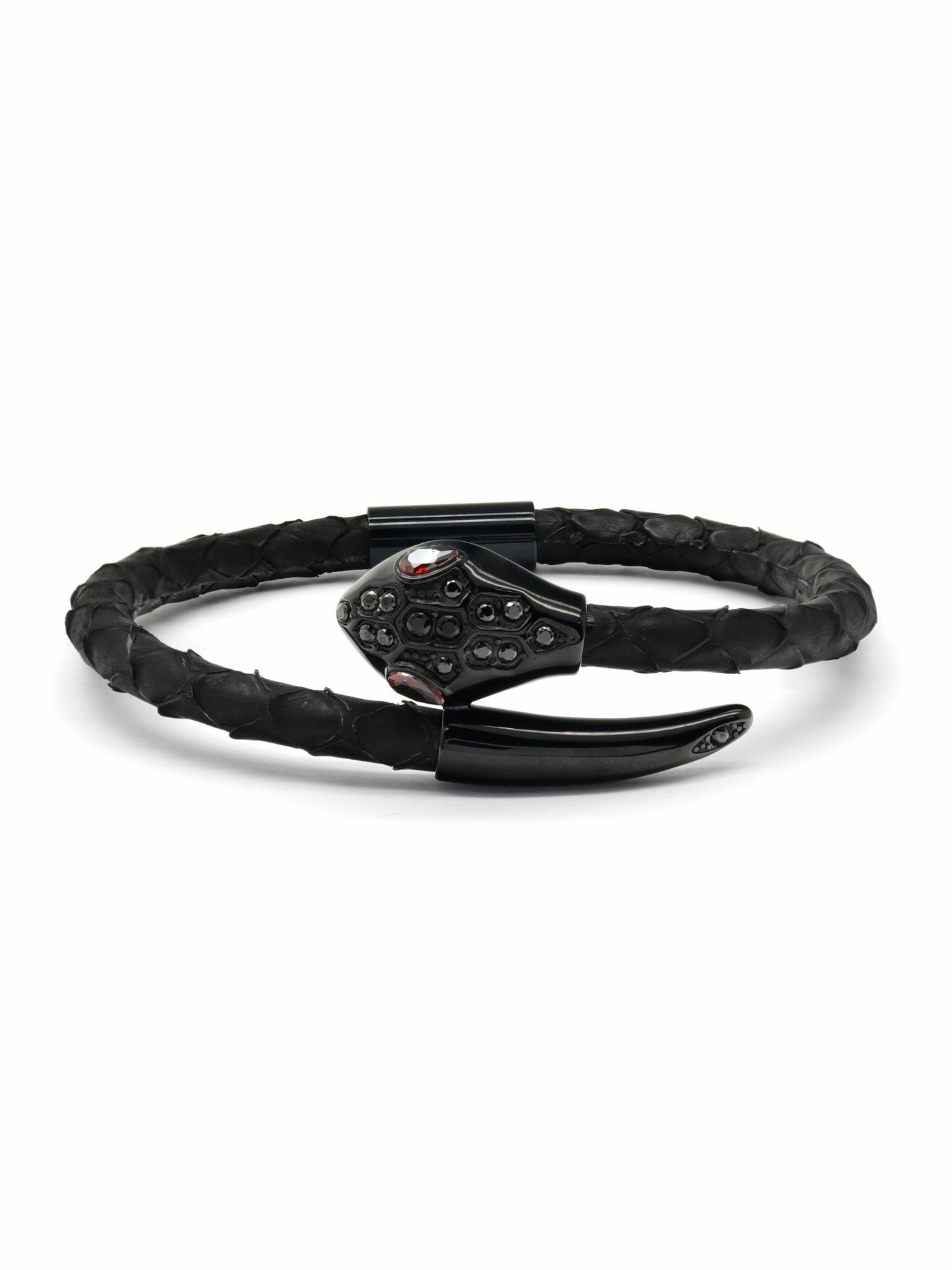 GT Collection Bracelet 'Snake Head' in Black: front