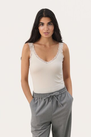 Part Two Top in Beige: Vorderseite