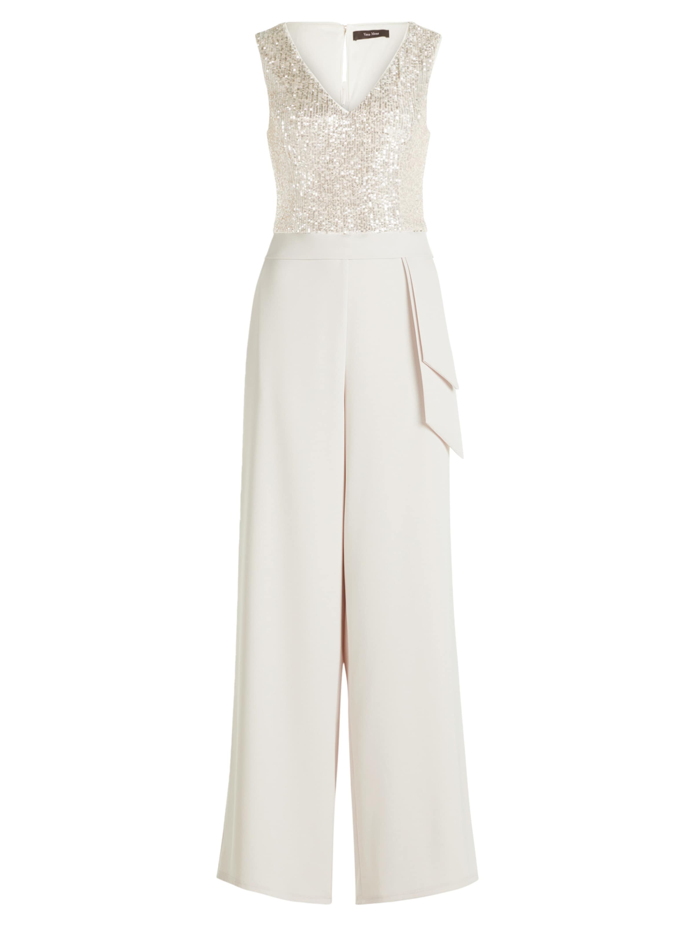 Tuta jumpsuit di Vera Mont in beige: frontale