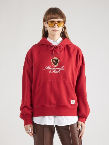 Abercrombie & Fitch Sweatshirt 'CLASSIC SUNDAY' i röd: framsida