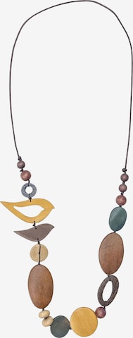 COLLEZIONE ALESSANDRO Kette 'Birds' in Braun: Vorderseite