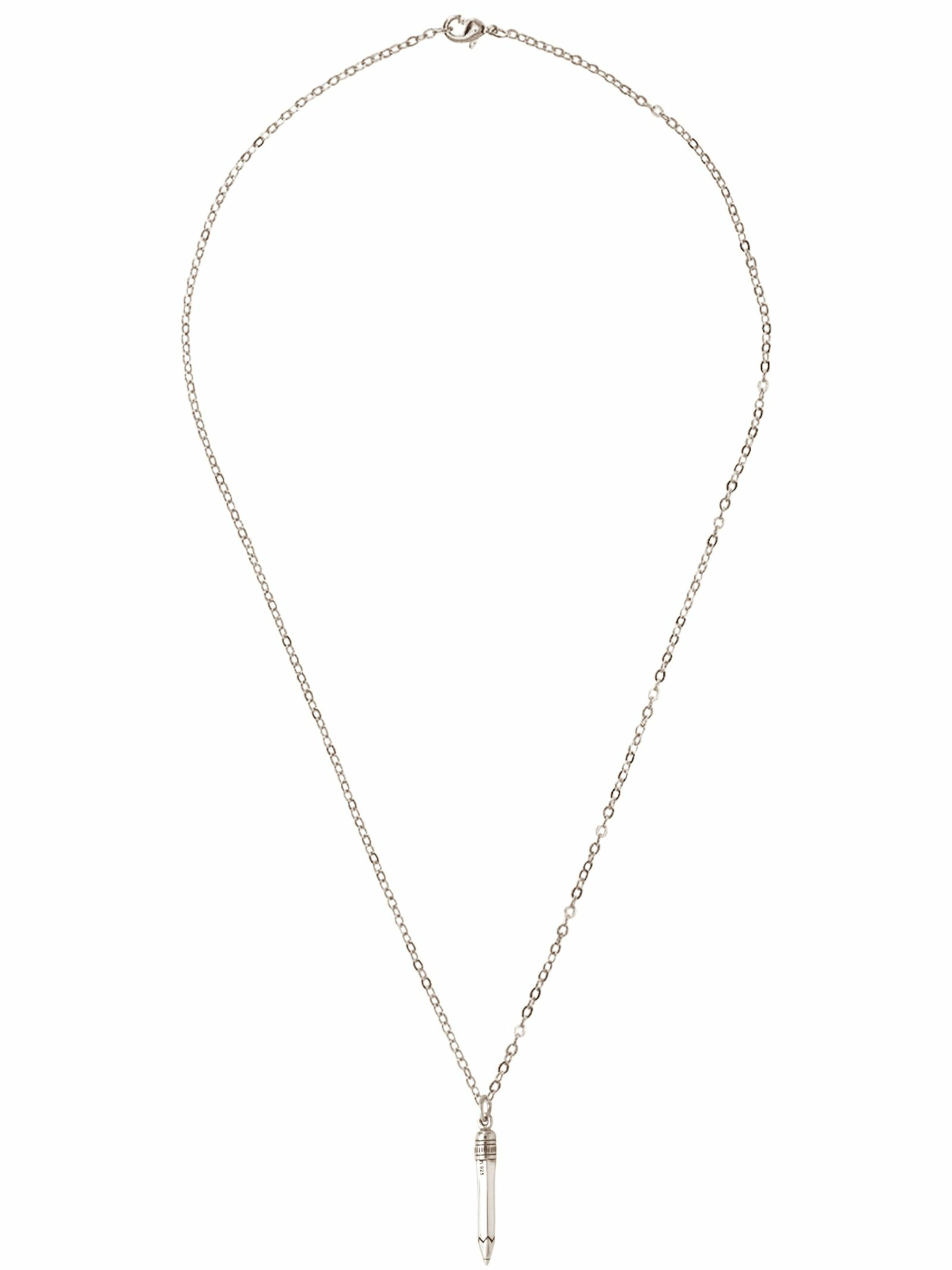 Gemshine Ketting in Zilver: voorkant