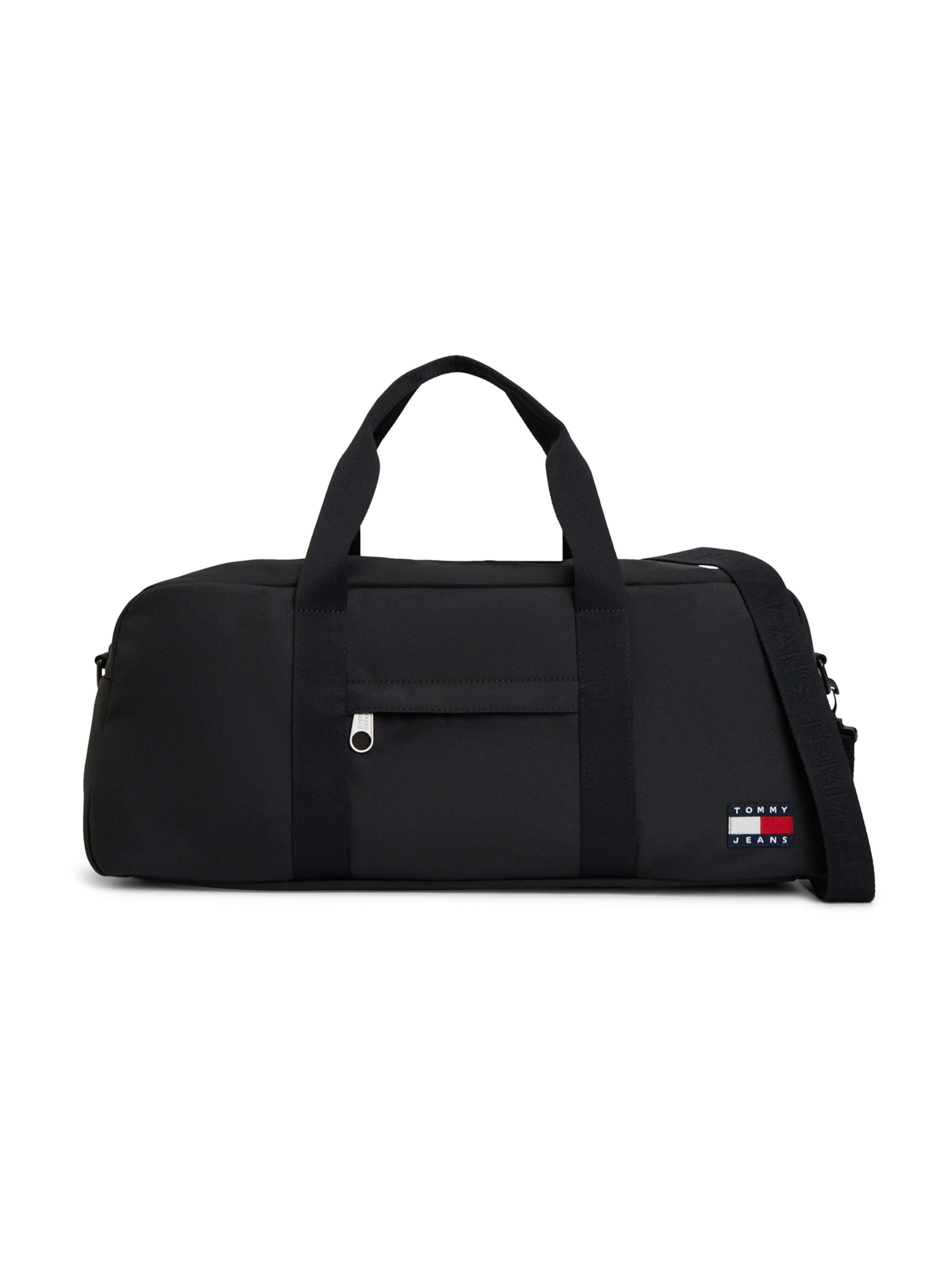 Geantă de călătorie 'ESS DAILY' de la Tommy Jeans pe negru: față