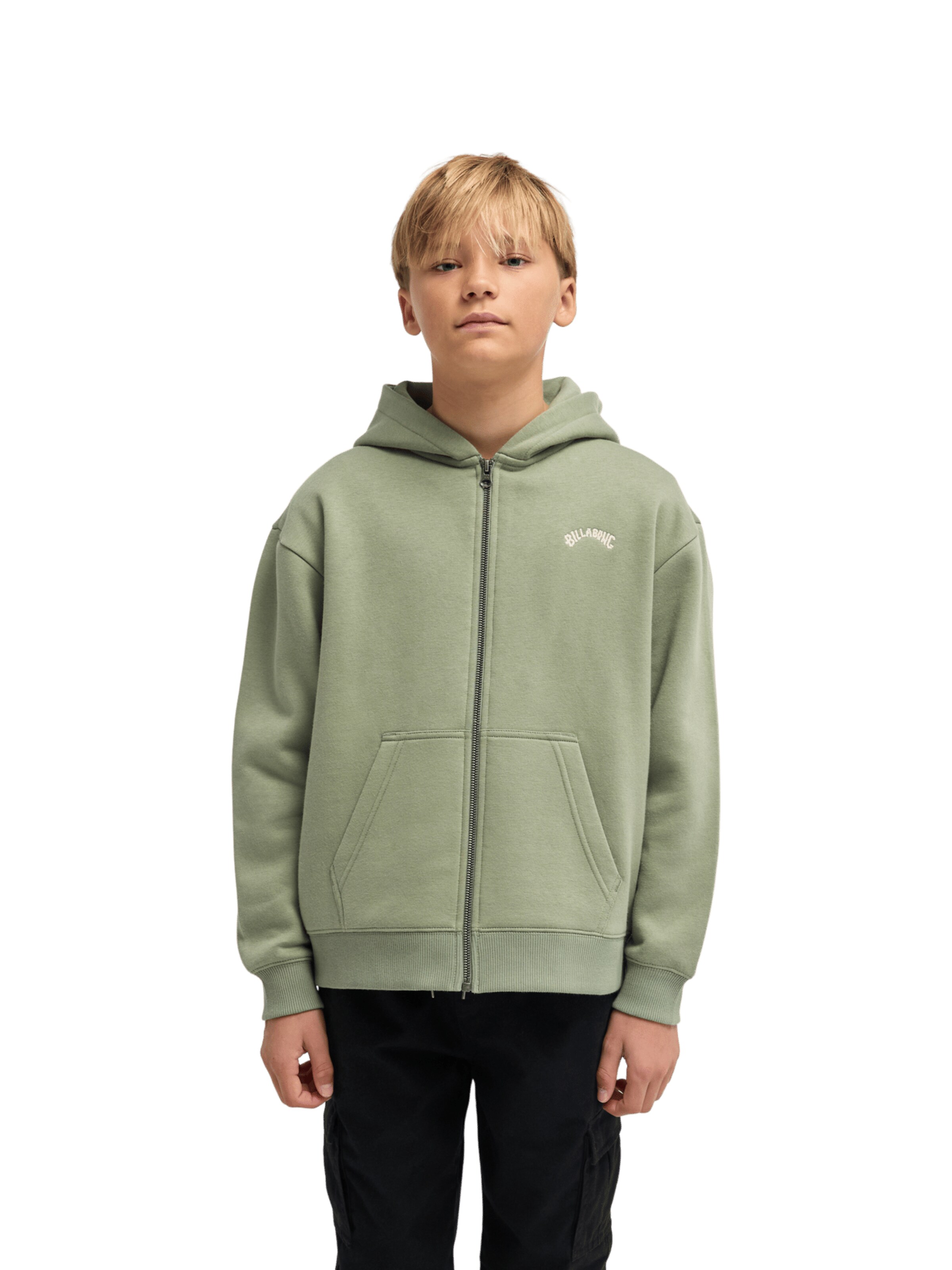 BILLABONG Zip-Up Hoodie 'Arch' in Green: front