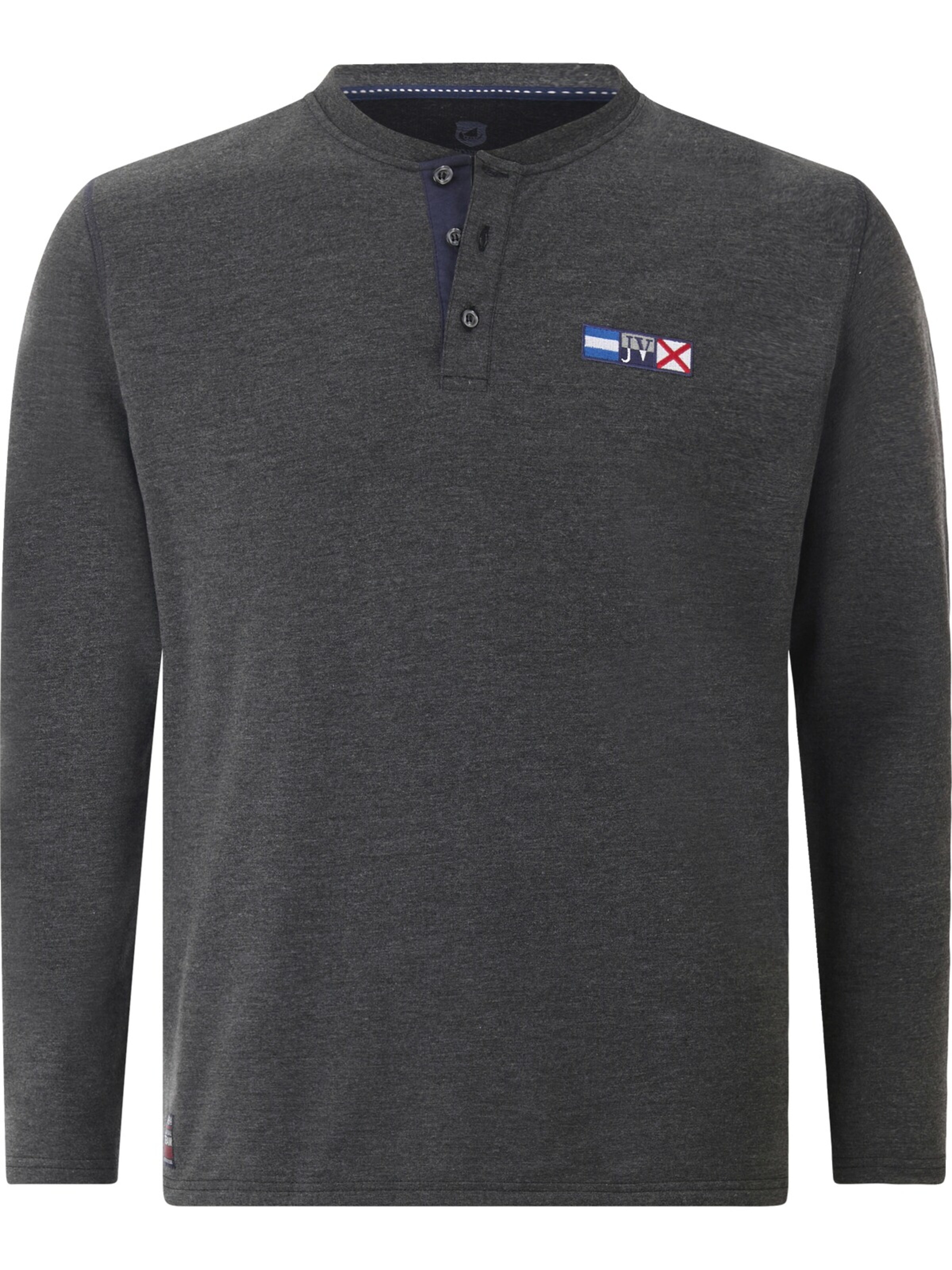 Jan Vanderstorm Sweatshirt ' Jornsen ' in Grau: Vorderseite