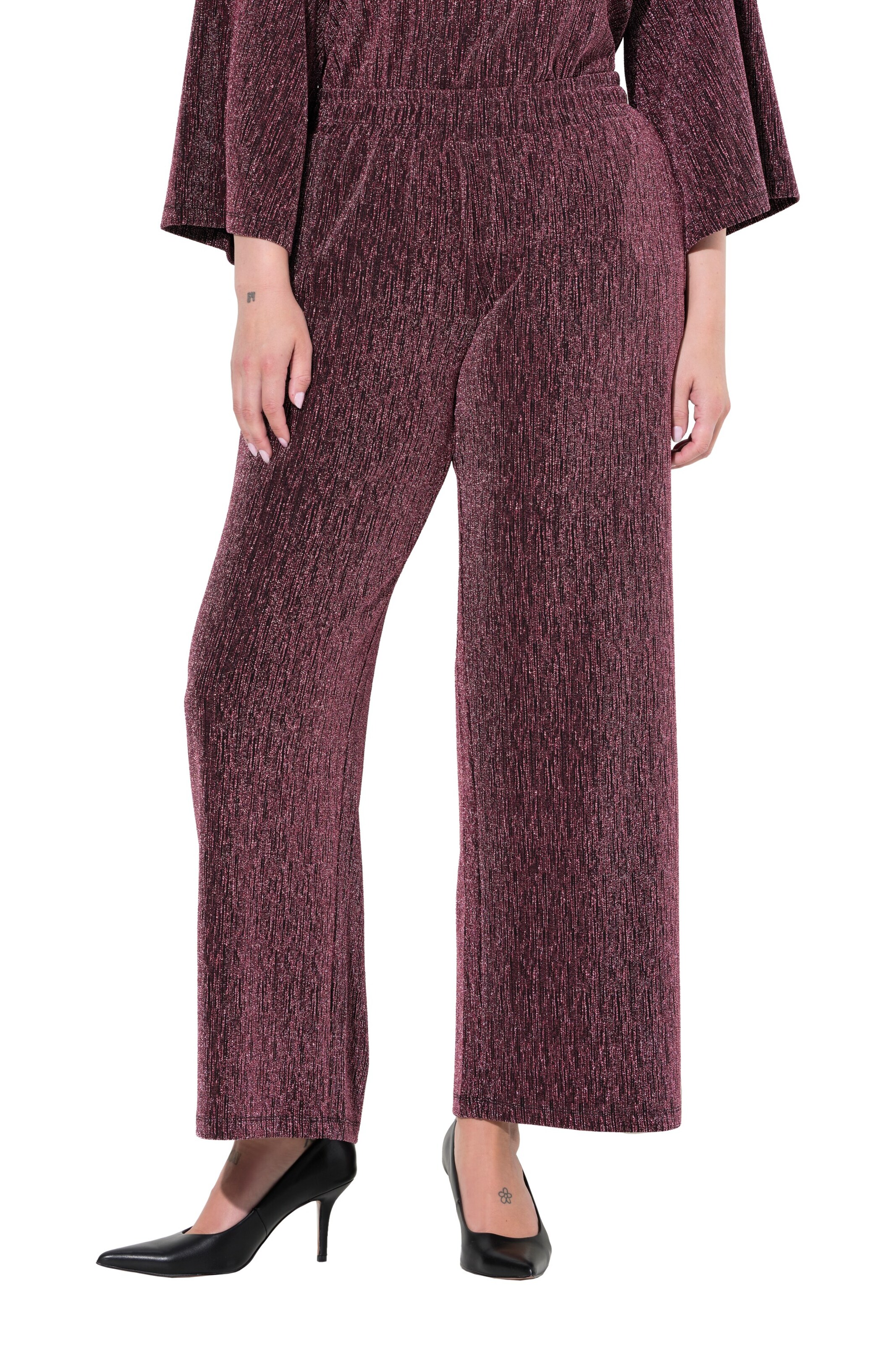 MIAMODA Wide leg Broek in Rood: voorkant